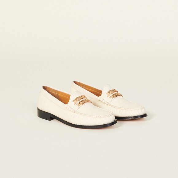 Sandro  Max Leather Chain Logo Loafer - Picture 1 of 3